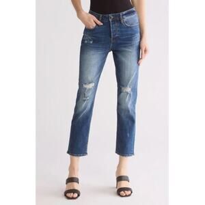 NWT Vigoss Frankie High Slim Straight Leg Jeans Dark Wash Women's Size 30